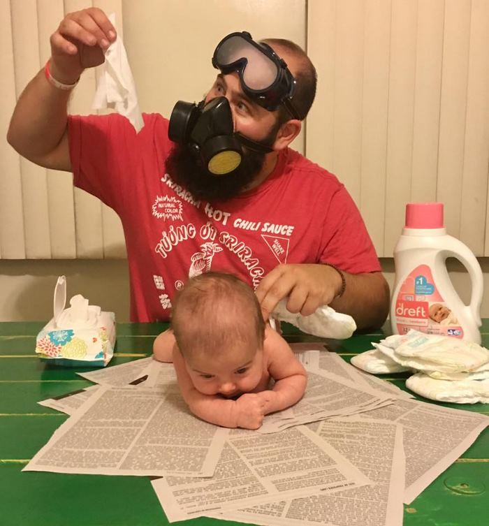 Father Dressing Up With His Baby Daughter In Costumes