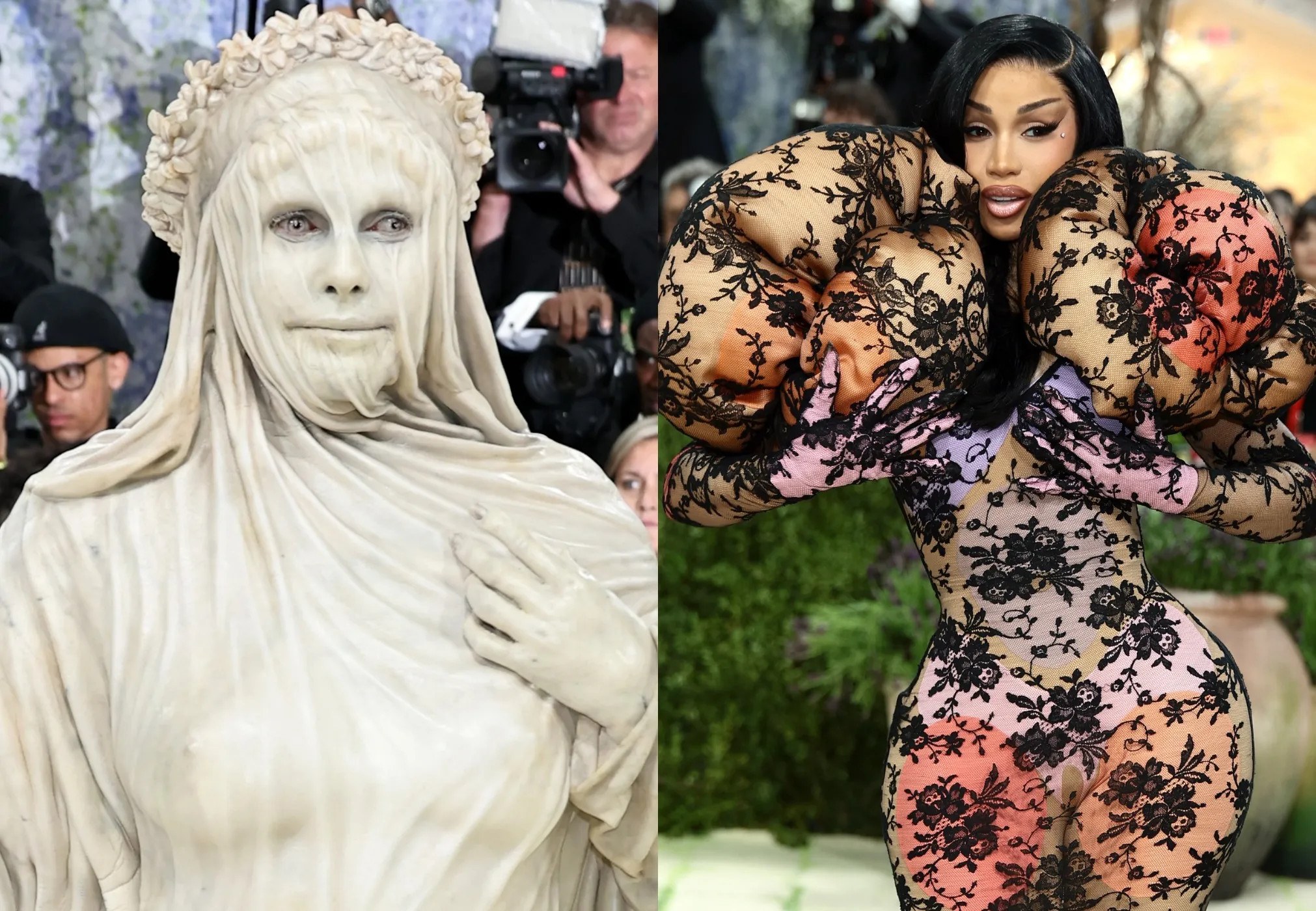 13 неудачных образов Met Gala: Хайди Клум в образе статуи, Хейли Бибер в золоте и "голая" Джиджи Хадид