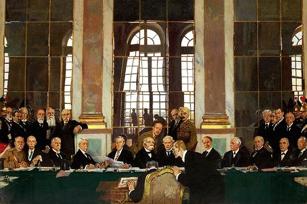 Уильям Орпен. Подписание Версальского договора 28 июня 1919 года (фрагмент). 1919
