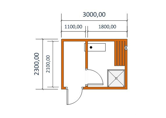Баня размером 3 на 3: фото планировок