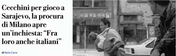 итальянцы ездили на «человеческие сафари» в 90-х годах | Русская весна