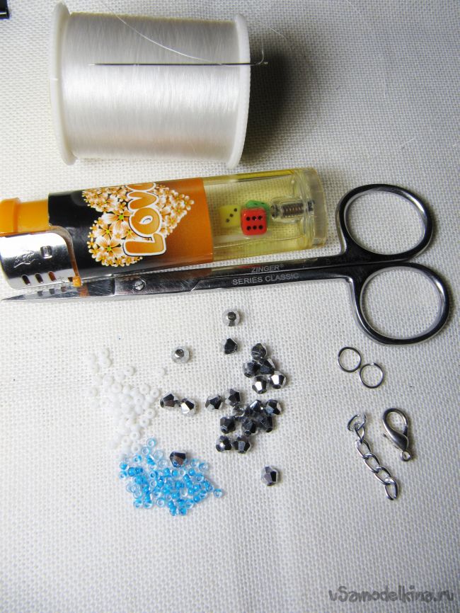 Браслет из бисера «Снежная королева» 