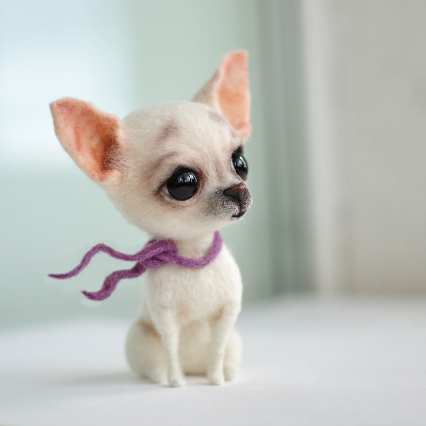 18 Adorable Felted Dogs Created By Mamadocha