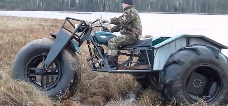 Самодельный вездеход каракат на шинах низкого давления: фото, а также видео испытаний самоделки.