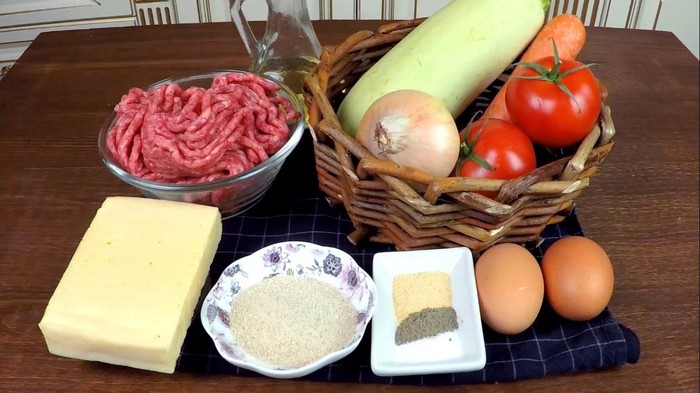 Запеканка «Крестьянская» с кабачками запеканки,кулинария,мясные блюда,овощные блюда