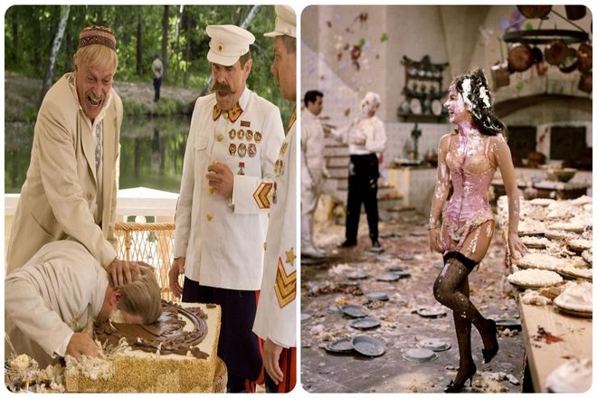 Десятилетия спустя торты, прилетающие в лицо продолжали появляться в бесчисленных комедийных скетчах.