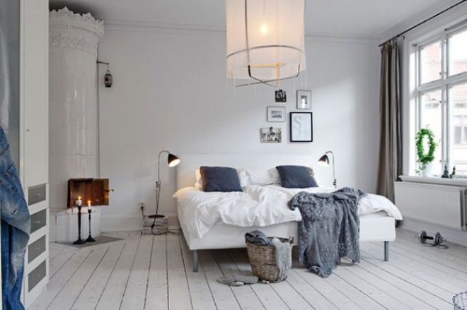 Скандинавский стиль в интерьере спальни