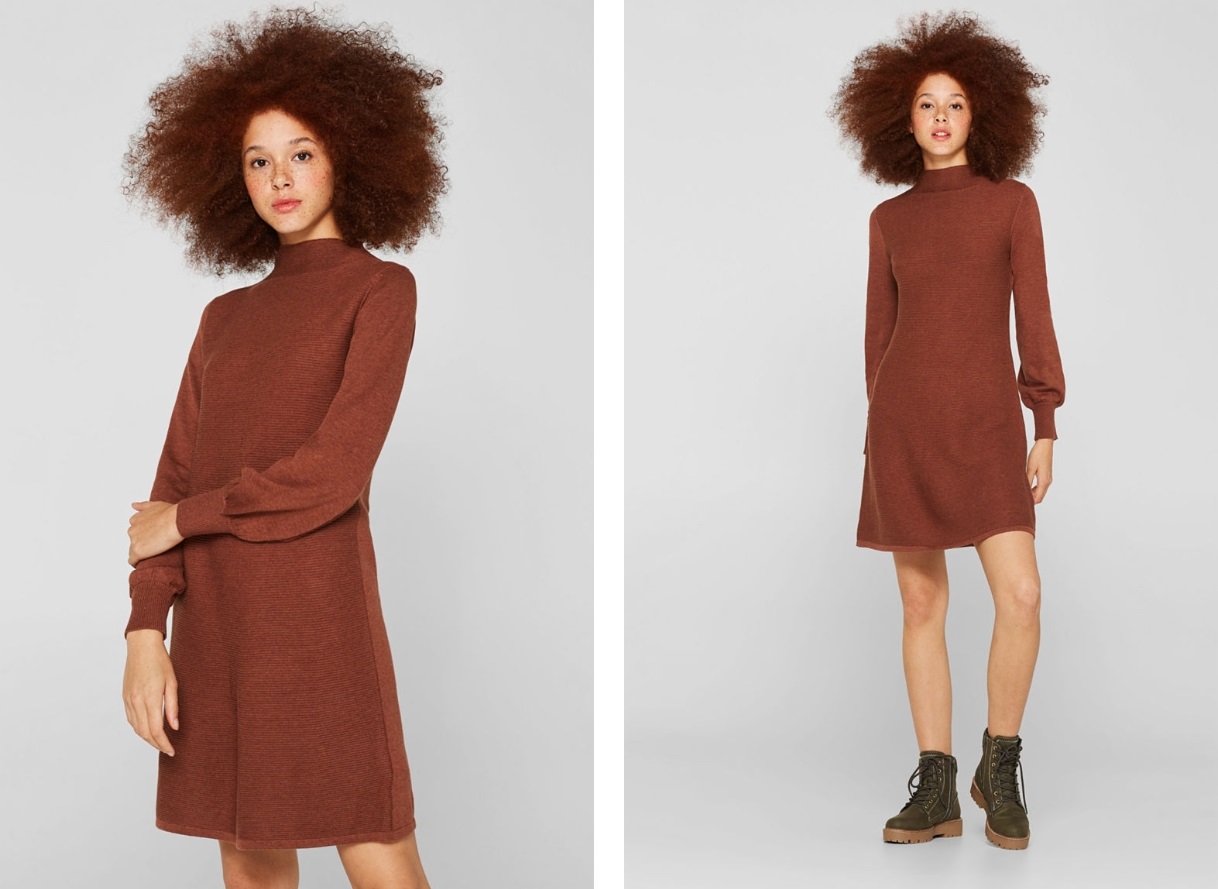 Коричневое Платье Свитер фото 6