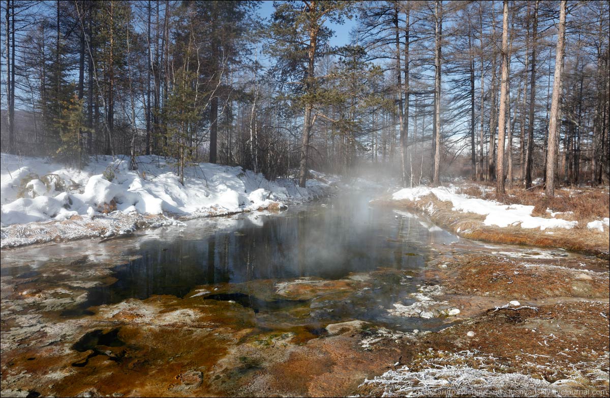 Пять физических состояний воды Уакита . Бурятия. Россия дальние дали