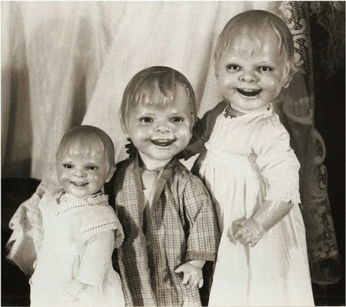 "Давай поиграем!" - жуткие куклы, с которыми играли наши прабабушки интересное,история,кукла,фотография, игрушки, монстры