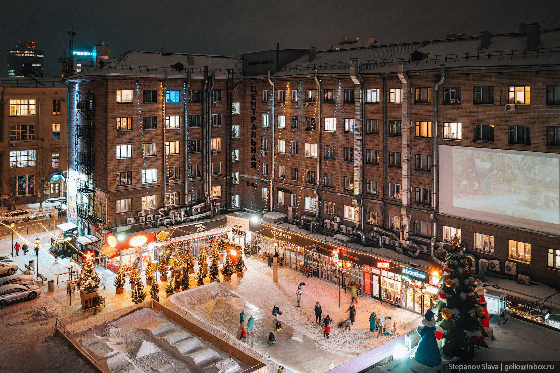 Новогодний Новосибирск города,Путешествия,Россия,страны,фото