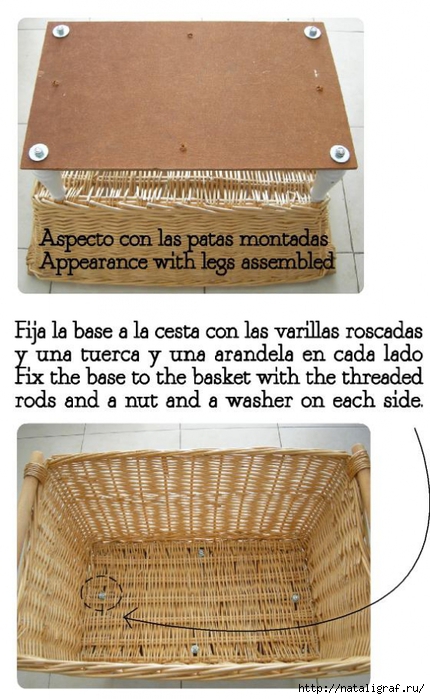 Корзина-столик своими руками мастерство,мебель своими руками скачать,переделка,рукоделие,своими руками,столик,умелые руки