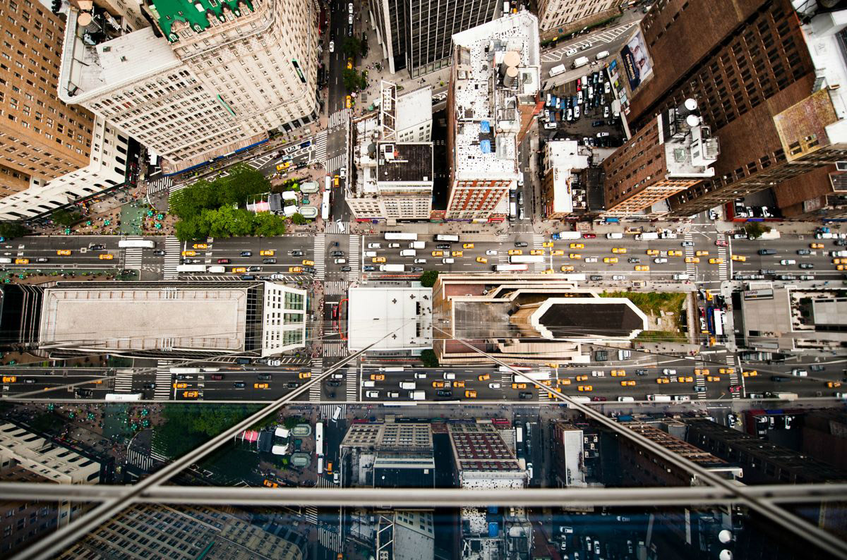 Головокружительный Нью-Йорк с высоты небоскребов чтобы, Манхэттена, Нэвид, улица, возможность, фотографии, время, Шестая, Манхэттен, авеню, высоты, Барати, Francisco, НьюЙорк, которой, транспорт, движется, дорога, важная, север