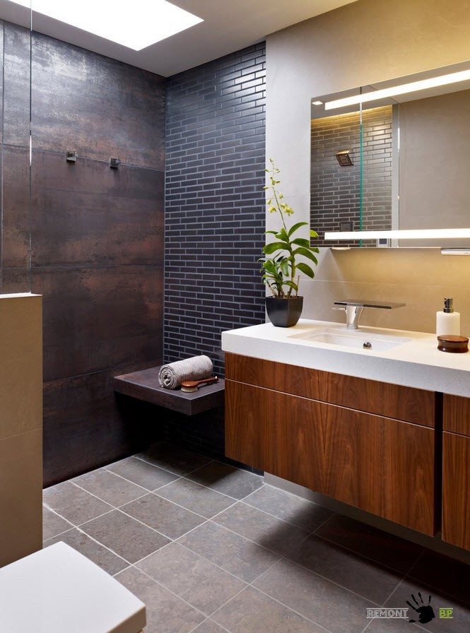 Плитка для современной ванной комнаты декор