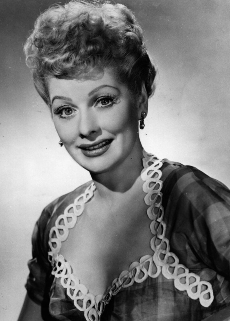US comedienne Lucille Desiree Ball (1910 - 1989).  She began working in television in 1951, and starred in such domestic comedies as 'I Love Lucy' (1951 - 1955).  She later became a production executive. 