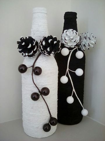 Праздничный декор бытылок. Подборка творческих идей. Праздничный декор бытылок. Подборка творческих идей. handmake,поделки своими руками,разное