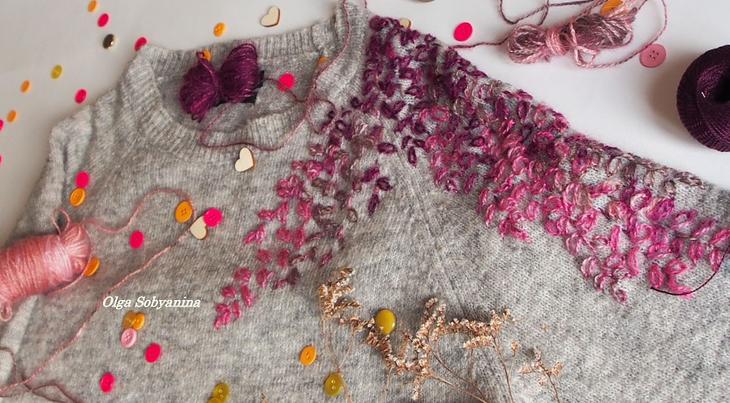 Как украсить свитер вышивкой декор одежды