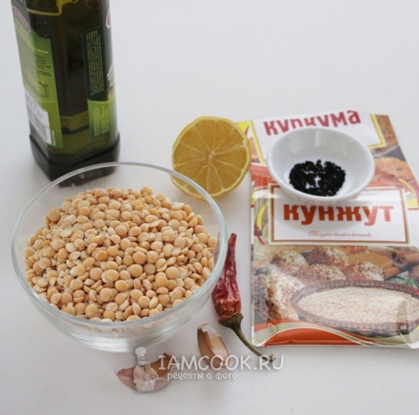 Ингредиенты для хумуса из обыкновенного гороха