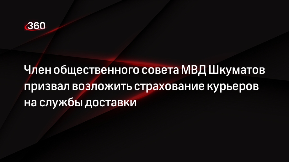 Член общественного совета МВД Шкуматов призвал возложить страхование курьеров на службы доставки