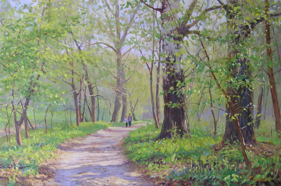 Я слышу, как поет Апрель... Художник Геннадий Кириченко живопись,природа