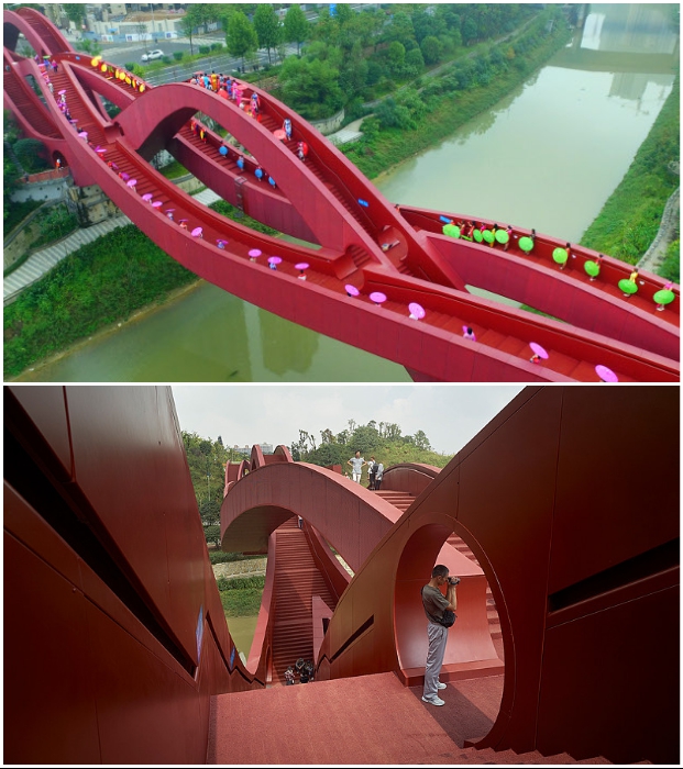 8 современных мостов в разных местах планеты, в реальность которых трудно поверить является, Китай, моста, которые, Lucky, пешеходный, между, Changsha, мостом, Чанша, Henderson, также, Waves, переправы, сразу, отдыха, просто, единения, Виадук, время