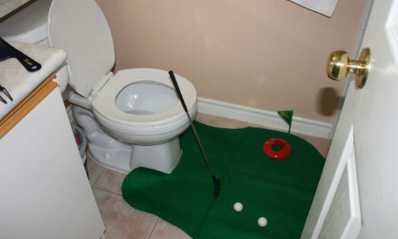 Мини-гольф для туалета