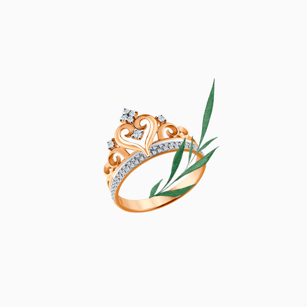 Кольцо Sokolov, розовое золото, бриллианты