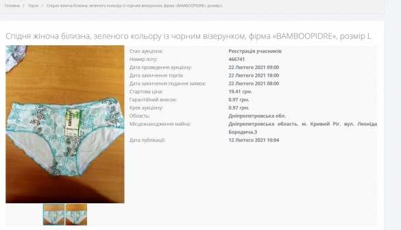 На Украине за долги отобрали женские трусы и выставили их на аукцион (ФОТО) | Русская весна