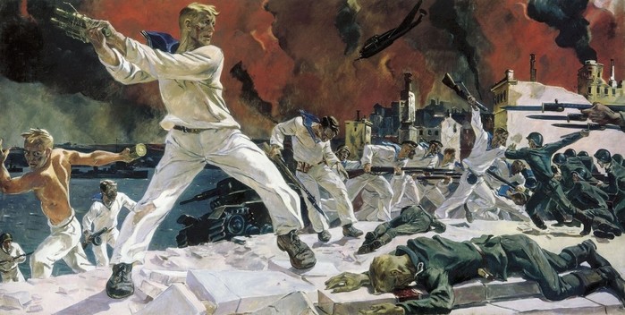 13 Оборона Севастополя. Дейнека А.А (700x352, 91Kb)