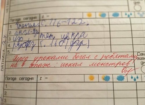 Смешные замечания в школьных дневниках Смешные замечания в школьных дневниках
