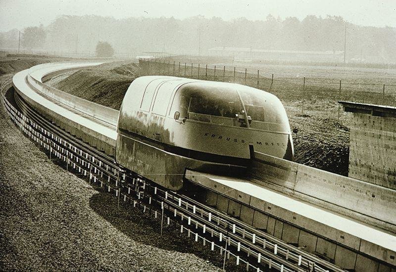 Поезд на магнитной подушке вагоны, железнодорожные, изобретения, поезда, рельсы, факты, фантазии