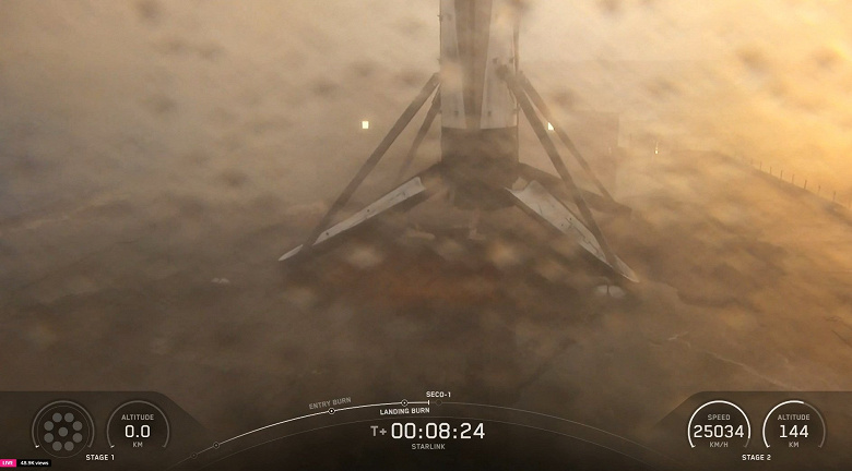 SpaceX совершила 400-ю посадку ракеты на морскую платформу