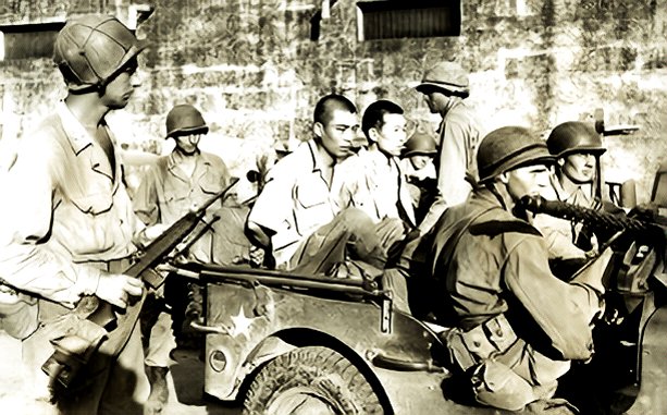 Пленные самураи в Маниле, фото 1945 года.