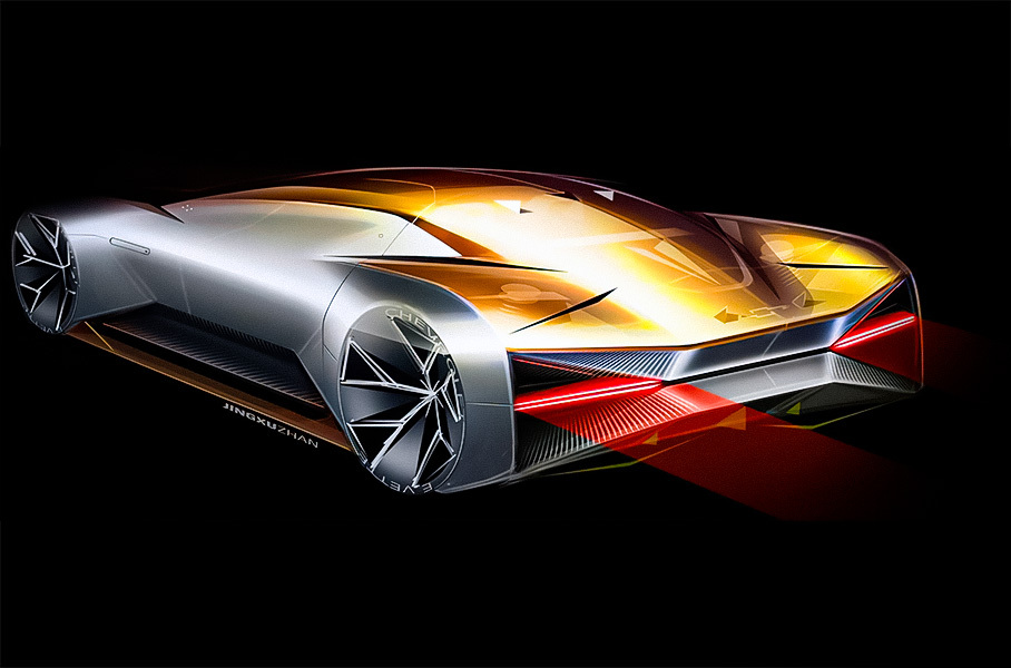 General Motors показал эскизы футуристичного купе Chevrolet