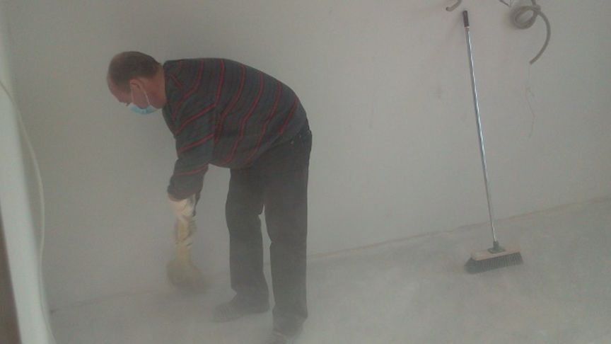 Как избавиться от строительной пыли после демонтажа 