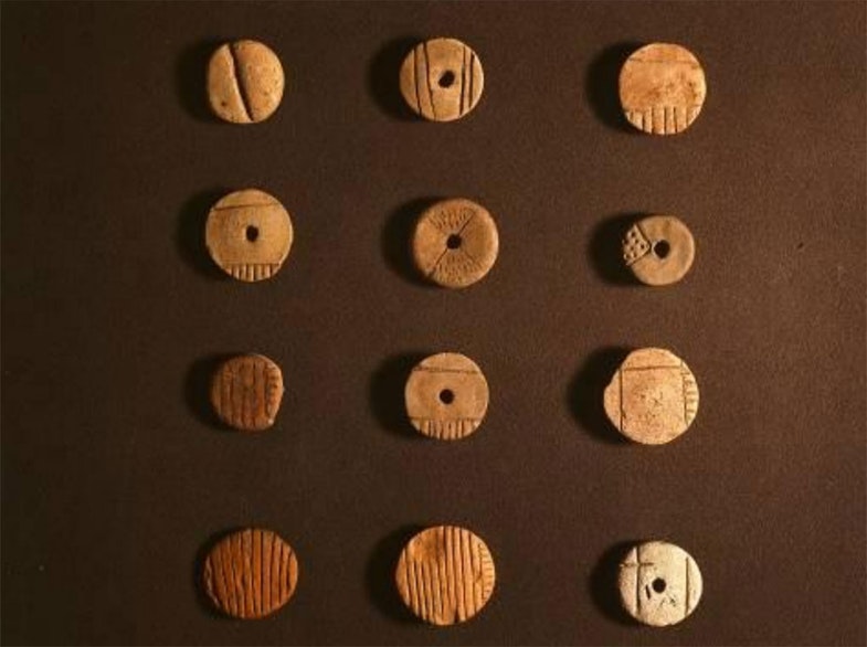 Disk tokens from Uruk, ca. 3300 BC