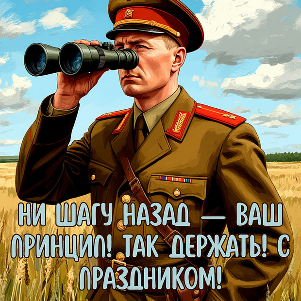 Патриотическая открытка с Днем пограничника