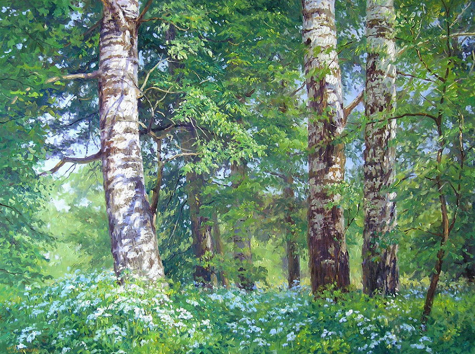 Я слышу, как поет Апрель... Художник Геннадий Кириченко живопись,природа