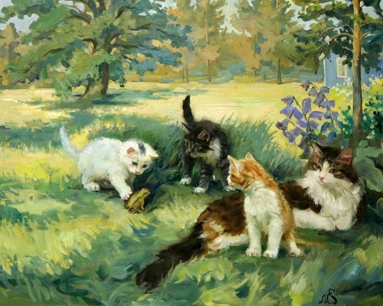 Художник Святослав Новосадюк. И летний сад, и кошка на окошке Художник Святослав Новосадюк. И летний сад, и кошка на окошке Живопись