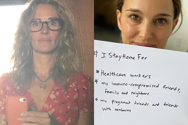 "Я остаюсь дома ради...": Джулия Робертс, Натали Портман и другие звезды присоединились к флешмобу с призывом к самоизоляции