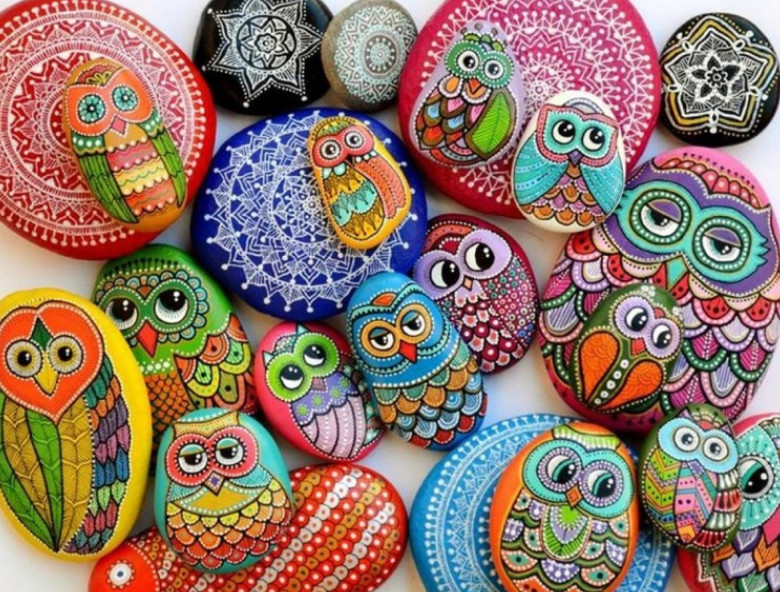 Роспись камней - вдохновляемся! домашний очаг,идеи для дачи,поделки,роспись камней,рукоделие,своими руками