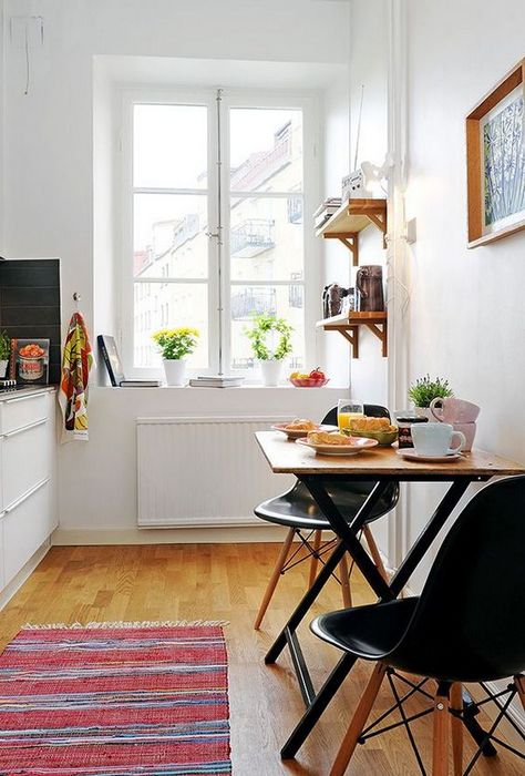7 практичных советов, где найти место для обеденного стола на маленькой кухне идеи для дома,интерьер и дизайн,организация пространства