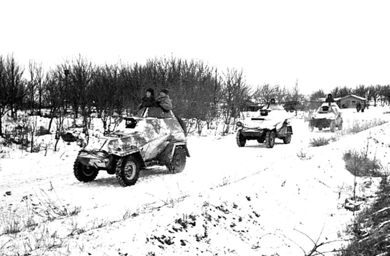 Бронеавтомобили БА-64 на дороге в районе Сталинграда военная техника, вторая мировая война, история