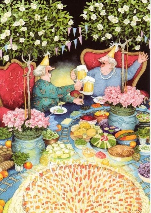 Неунывающие старушки в серии весёлых открыток финской художницы Инге Лоок Неунывающие старушки в серии весёлых открыток финской художницы Инге Лоок жизнь