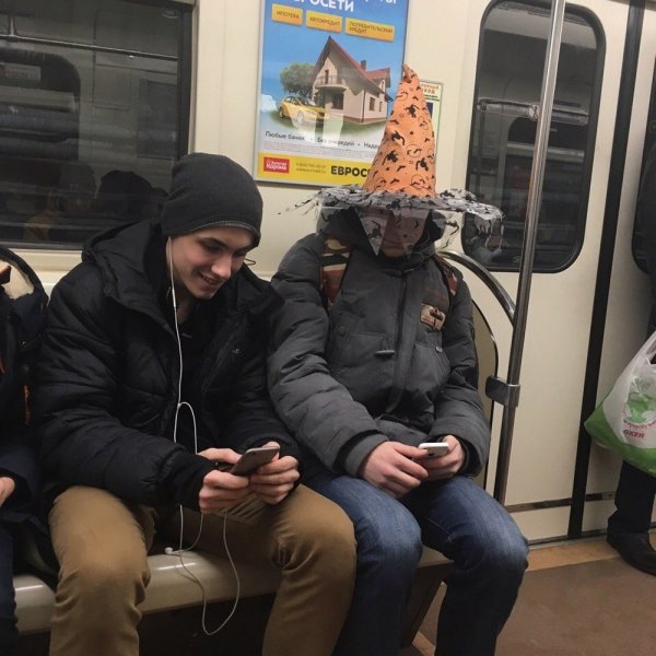 Чудаки и модники из метро  позитив,смешные картинки,юмор