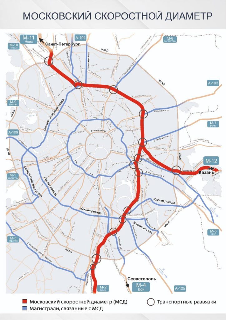 Московский скоростной диаметр от Рязанского проспекта проложат в 2023 году