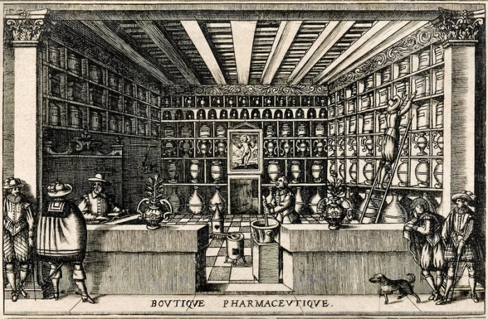  Французская аптека начала XVII века. | Фото: atlasobscura.com.