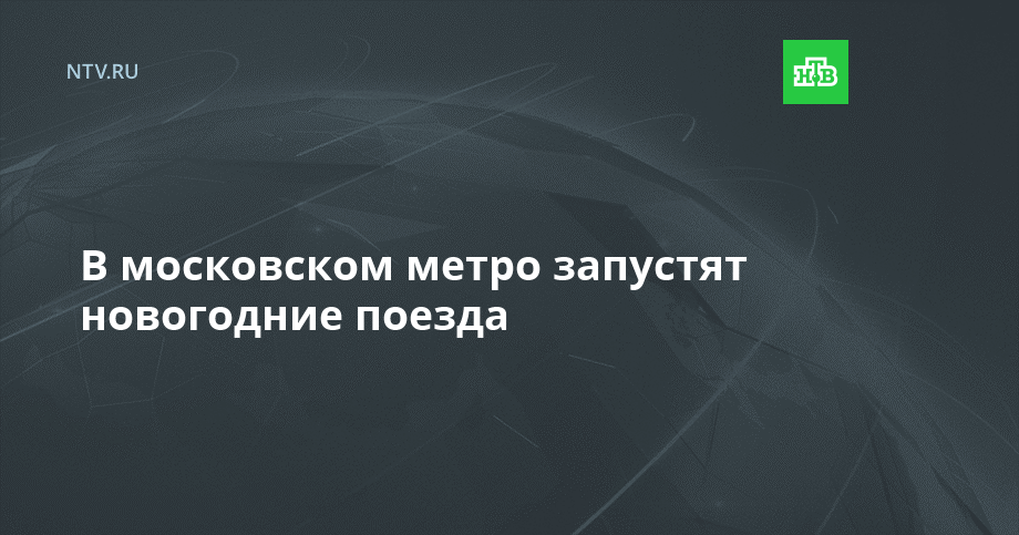 В московском метро запустят новогодние поезда