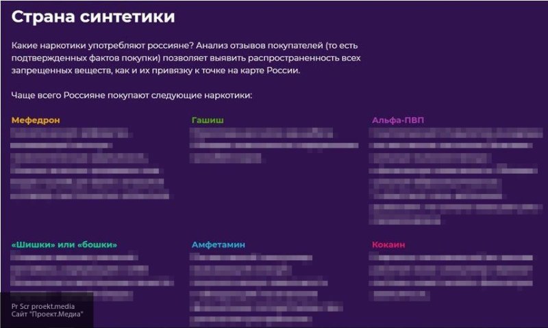 С помощью провокационных статей «Проект» насаждает наркоманию среди российской молодежи россия