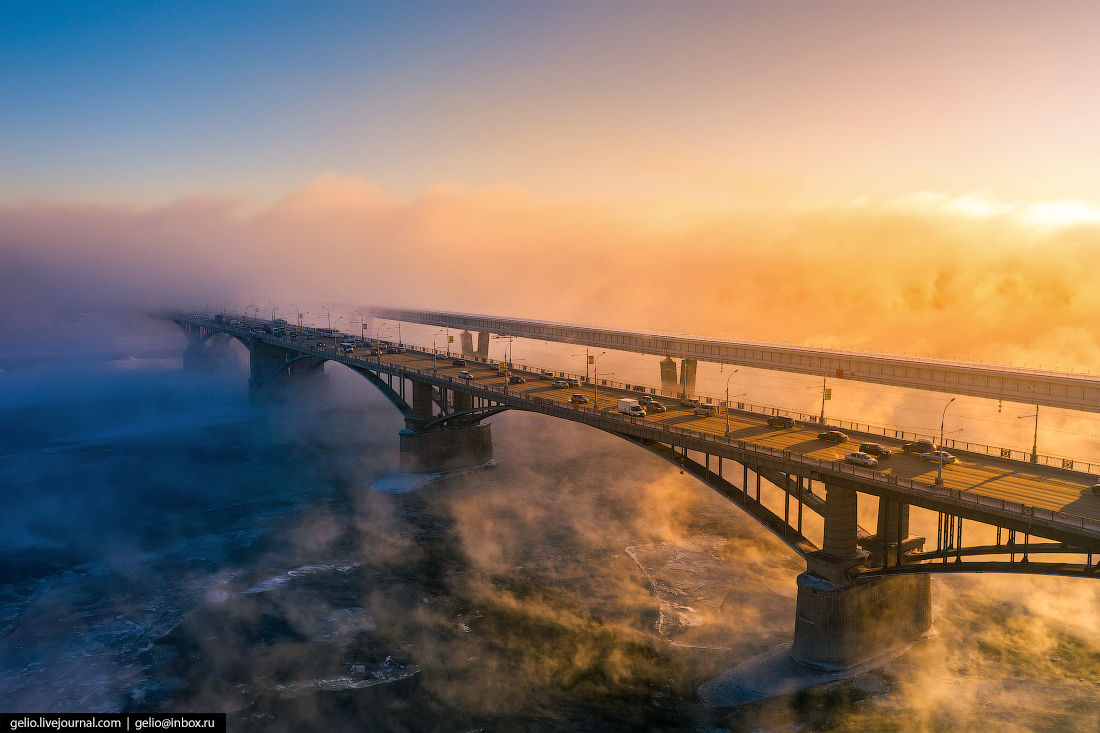 В Новосибирске ещё зима, но очень красиво